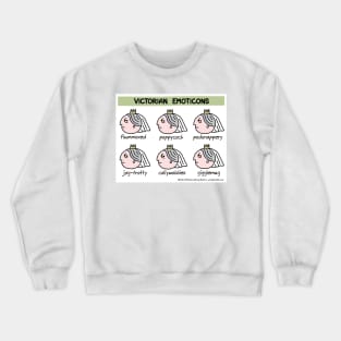 Victorian emoticons Crewneck Sweatshirt